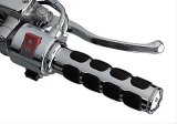Kuryakyn ISO Grips 6180 Grips, ISO, Aluminum, Chrome, 125mm Length, Twist Throttle Compatible, 1 in. Bar Diameter, Pair thumbnail 1