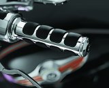 Kuryakyn ISO Grips 6180 Grips, ISO, Aluminum, Chrome, 125mm Length, Twist Throttle Compatible, 1 in. Bar Diameter, Pair thumbnail 2