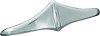 Kuryakyn Fender Accents 8643 Accent, Front Fender, ABS Plastic, Chrome, Harley-Davidson®, Each thumbnail 4