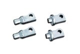 Kuryakyn Splined Peg Adapters 8897 Foot Mounts, Splined, Steel, Silver, Harley-Davidson®, Pair thumbnail 1