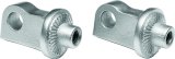 Kuryakyn Splined Peg Adapters 8897 Foot Mounts, Splined, Steel, Silver, Harley-Davidson®, Pair thumbnail 2