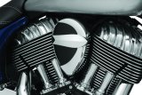 Kuryakyn Signature Series Vantage Horn Covers 5697 Cover, Vantage, Aluminum, Chrome/Black, Indian, Each thumbnail 3