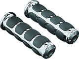 Kuryakyn ISO Grips 6235 Grips, ISO, Aluminum, Chrome, 125mm Length, Twist Throttle Compatible, 1 in. Bar Diameter, Pair thumbnail 2
