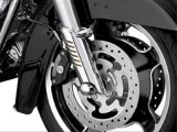 Kuryakyn Lower Leg Deflector Shields 7768 Motorcycle Shield, Steel, Chrome, Harley-Davidson®, Pair thumbnail 2