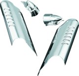 Kuryakyn Lower Leg Deflector Shields 7768 Motorcycle Shield, Steel, Chrome, Harley-Davidson®, Pair thumbnail 3