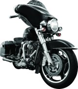 Kuryakyn Lower Leg Deflector Shields 7768 Motorcycle Shield, Steel, Chrome, Harley-Davidson®, Pair thumbnail 9