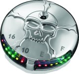Kuryakyn Zombie LED Fuel and Battery Gauges 7357 Gauge, LED, Tank Mounted, Level/Battery Voltage, Digital, Empty-full/10-16 V, Round, Chrome, Harley-Davidson®, Each thumbnail 2