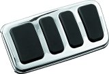Kuryakyn Extended Brake Pedal Pads 4456 Pads, Steel/Rubber, Chrome/Black, Hardware Included, Each thumbnail 2