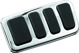 Kuryakyn Extended Brake Pedal Pads 4456 Pads, Steel/Rubber, Chrome/Black, Hardware Included, Each thumbnail 3