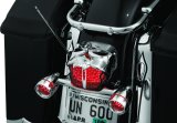 Kuryakyn Taillight Covers 9009 Cover, Zombie Style, Bolt-on, Steel, Chrome, Harley-Davidson®, Each thumbnail 9