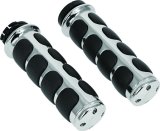 Kuryakyn ISO Grips 6205 Grips, Aluminum, Chrome, 125 mm. Length, 1 in. Bars, Pair thumbnail 2