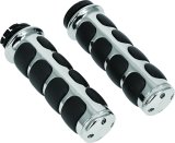 Kuryakyn ISO Grips 6205 Grips, Aluminum, Chrome, 125 mm. Length, 1 in. Bars, Pair thumbnail 3