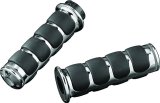 Kuryakyn ISO Grips 6205 Grips, Aluminum, Chrome, 125 mm. Length, 1 in. Bars, Pair thumbnail 4