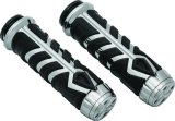 Kuryakyn Spear Grips 5752 Grips, Spear, Aluminum, Chrome, 1 in. Bar, Indian, Pair thumbnail 2