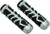 Kuryakyn Spear Grips 5752 Grips, Spear, Aluminum, Chrome, 1 in. Bar, Indian, Pair thumbnail 3