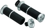 Kuryakyn Riot Grips 3588 Grips, Riot, Aluminum, Silver, Twist Throttle Compatible, 1 in. Bar Diameter, Indian, Pair thumbnail 2