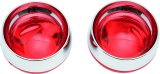Kuryakyn Deep Dish Bezels 2269 Bezel, Dish, Steel Chrome, Red Lens, Clear Bulb, Pair thumbnail 3