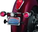 Kuryakyn Deep Dish Bezels 2269 Bezel, Dish, Steel Chrome, Red Lens, Clear Bulb, Pair thumbnail 5