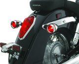 Kuryakyn Deep Dish Bezels 2269 Bezel, Dish, Steel Chrome, Red Lens, Clear Bulb, Pair thumbnail 7