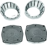 Kuryakyn Powersports Accent Lights 7287 LED SPEAKER BEZELS CHR thumbnail 2