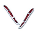 Kuryakyn Light Bars, Pods and Fog Lights 2898 LED REAR FNDR STRP LIGHTS CHR thumbnail 1