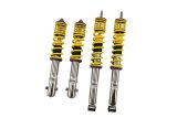 KW Variant 1 Coilover Kits 10280004 Kits, 1, 1.7 - 3.1 in. Lowered Front and Rear, Natural/Purple Shocks, Yellow Powdercoated Springs, Volkswagen, Kit thumbnail 4