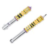 KW Variant 1 Coilover Kits 10280004 Kits, 1, 1.7 - 3.1 in. Lowered Front and Rear, Natural/Purple Shocks, Yellow Powdercoated Springs, Volkswagen, Kit thumbnail 5
