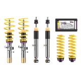 KW Variant 3 Coilover Kits 35208200CZ Kits, 3, 0.0 - 0.8 in. Lowered Front, 0.0 - 0.8 in. Lowered Rear, Shocks, Yellow Powdercoated Springs, BMW, Kit thumbnail 3