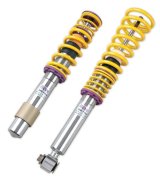 KW Variant 2 Coilover Kits 15220005 Kits, 2, 0.9 - 2.1 in. Lowered Front and Rear, Natural/Yellow Shocks, Yellow Powdercoated Springs, BMW, Kit thumbnail 3