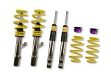 KW Variant 3 Coilover Kits 35210039 Kits, 3, 0.4 - 1.4 in. Lowered Front, 0.2 - 1.2 in. Lowered Rear, Shocks, Yellow Powdercoated Springs, Audi, Volkswagen, Kit thumbnail 4