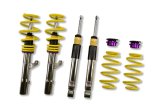 KW Variant 3 Coilover Kits 35210039 Kits, 3, 0.4 - 1.4 in. Lowered Front, 0.2 - 1.2 in. Lowered Rear, Shocks, Yellow Powdercoated Springs, Audi, Volkswagen, Kit thumbnail 5