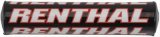 Renthal SX Bar Pads P261 Handlebar Pad, Crossbar, SX, Foam, Vinyl Cover, Black, Red, Logo, 10 in. Length, Each thumbnail 1