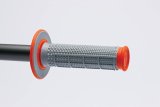 Renthal MX Dual Compound Tapered Grips G164 Grips, Compound, Rubber, Gray/Orange, Twist Throttle Compatible, 7/8 in. Bar Diameter, Pair thumbnail 2