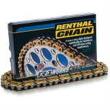 Renthal R1 Works Drive Chains C445 Chain, Works, 415 Size, 112-Links, 4,496 lbs./in. Tensile Strength, Gold/Black, Each thumbnail 1