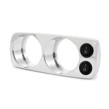 Pacific Performance Engineering Overhead Gauge Mounts 148001100 Mount, Overhead, Dual 2 1/16 in. Gauges, Two Switches, Aluminum, Polished, Chevy, GMC, Each thumbnail 1