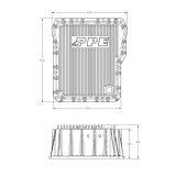 Pacific Performance Engineering Heavy-Duty Transmission Pans for 2001-2019 SIERRA 2500 HD, SILVERADO 2007-2019 3500 HD - 128051010 Pan, Aluminum, Black/Brushed Finish, Deep, Extra 4 Qt., Filter, Chevy, GMC, Allison 1000, 2000, 2400, Each thumbnail 1