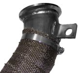 Pacific Performance Engineering Exhaust Downpipes 117000500 Downpipe, Exhaust, Stainless, Natural, 3 in. Outlet, PPE Titanium Wrap, Chevy, GMC, 6.6L LLY, LBZ, LMM , Each thumbnail 1