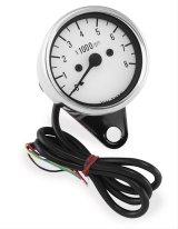 Biker's Choice Custom Mini Tachometers 490293 Gauge, Tachometer, Analog, 0-8,000 rpm, 2 1/2 in., White Face, Electrical, Harley-Davidson®, Each thumbnail 1