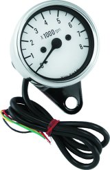 Biker's Choice Custom Mini Tachometers 490293 Gauge, Tachometer, Analog, 0-8,000 rpm, 2 1/2 in., White Face, Electrical, Harley-Davidson®, Each thumbnail 2