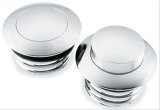 Biker's Choice Billet Pop-Up Gas Caps 493060 Fuel Tank Caps, Pop-Up, Aluminum, Chrome, Harley-Davidson®, Pair thumbnail 1