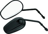 Biker's Choice Tapered Mirrors 482007 Side View Mirror TAPERED LONG STEM MIRRORS BLK BLK thumbnail 2