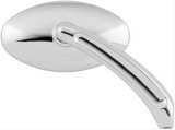 Biker's Choice Mirrors 488747 Mirrors, Convex, Oval, Chrome Housing, 2.55 in. Width, 4.50 in. Height, Harley-Davidson®, Pair thumbnail 1