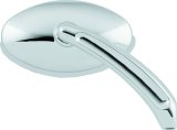 Biker's Choice Mirrors 488747 Mirrors, Convex, Oval, Chrome Housing, 2.55 in. Width, 4.50 in. Height, Harley-Davidson®, Pair thumbnail 2