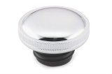 Biker's Choice Screw-In Vented Gas Caps 490437 Fuel Tank Cap, Screw-In, Vented, Steel, Chrome, Right Side, Harley-Davidson®, Each thumbnail 1