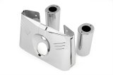 Biker's Choice Fork Tins 491363 Tins, Exterior Trim Accents, Bolt-on, Steel, Chrome, Harley-Davidson®, Kit thumbnail 1