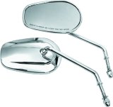 Biker's Choice Tapered Mirrors 482006 Side View Mirror TAPERED LONG STEM MIRRORS CHR CHR thumbnail 2