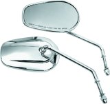 Biker's Choice Tapered Mirrors 482006 Side View Mirror TAPERED LONG STEM MIRRORS CHR CHR thumbnail 3