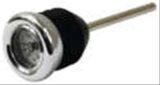 Biker's Choice Oil Tank Dipsticks with Gauge 490636 Powersports Dipstick, Plastic, Chrome, Push-In, Analog, 2 7/8 in., Harley-Davidson®, Each thumbnail 1