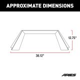 Aries Automotive TrailCrusher Angular Brush Guards for 2020-2024 GLADIATOR, 2007-2024 WRANGLER, 2018 WRANGLER JK - 2081100 Grille Guards, Steel, Black Powdercoated, Textured, Guard, Front, Jeep, Each thumbnail 8