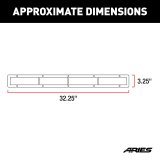 ARIES Automotive Grilles and Grille Inserts PC30OB Guard Face Plate, Pro Series, (1)30In, Bl, 30" OPEN FACE, GLOSS BLACK STEEL thumbnail 3